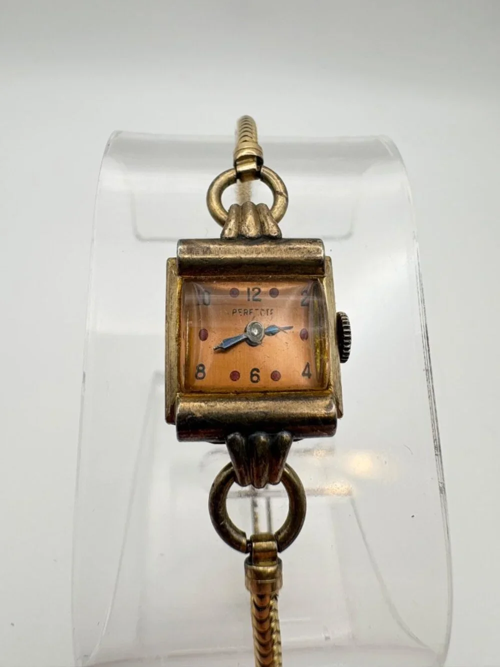 Vintage Perfecta Art Deco Ladies Watch Forstner 1/20 12K Gold Filled Snake Band